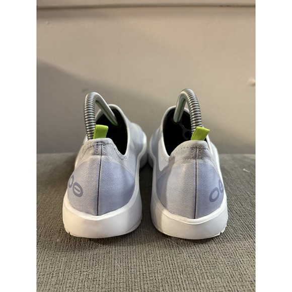 OOFOS Women's OOmg eeZee Grey Lite Blue Low Recovery Shoes – Sz 8 - Picture 4 of 8